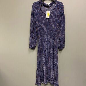 NWT a loves a Navy Patterned Prairie Dress Size M